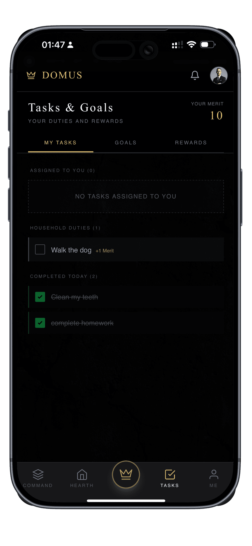Merit system - earn through consistent action
