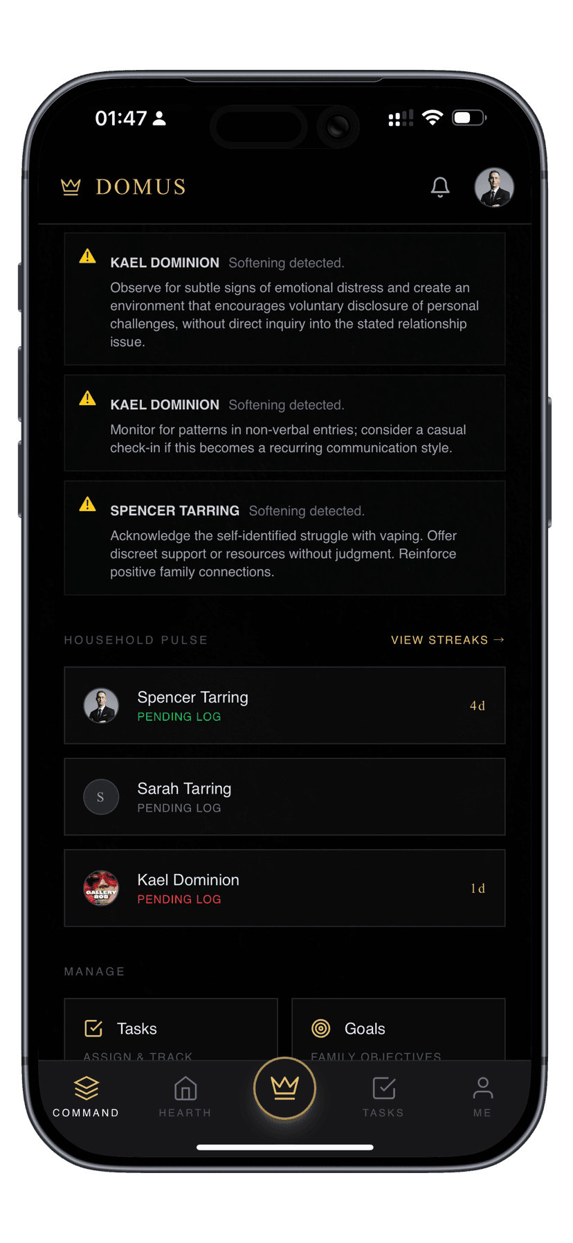 AI-powered family insights and signals